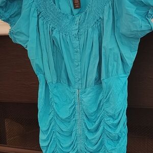 Ashley Stewart Turquoise Blouse